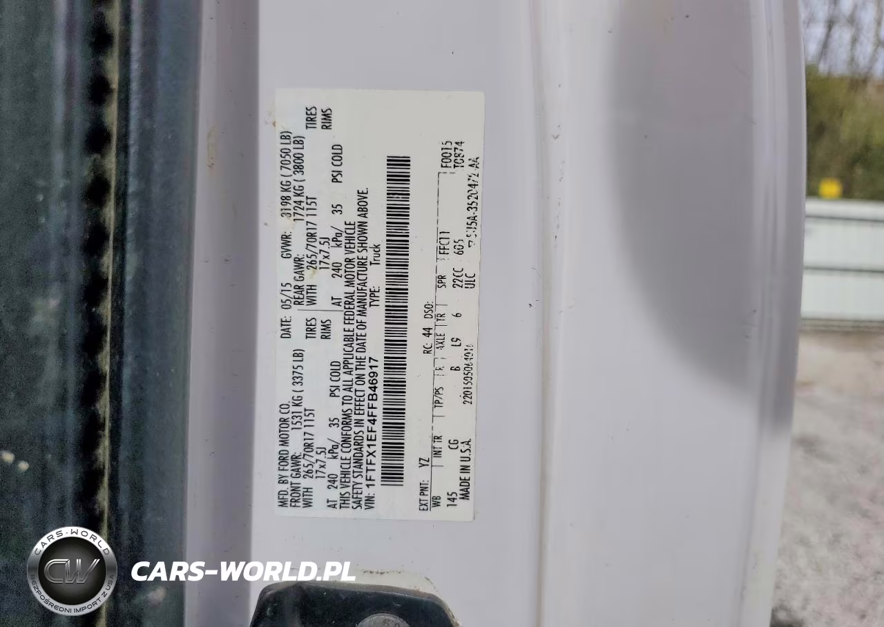 2015 Ford F150 VIN:1FTFX1EF4FFB46917 - 12