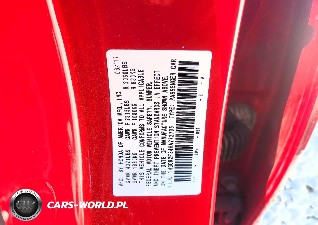 2017 Honda Accord Sport VIN:1HGCR2F54HA272706 - 12