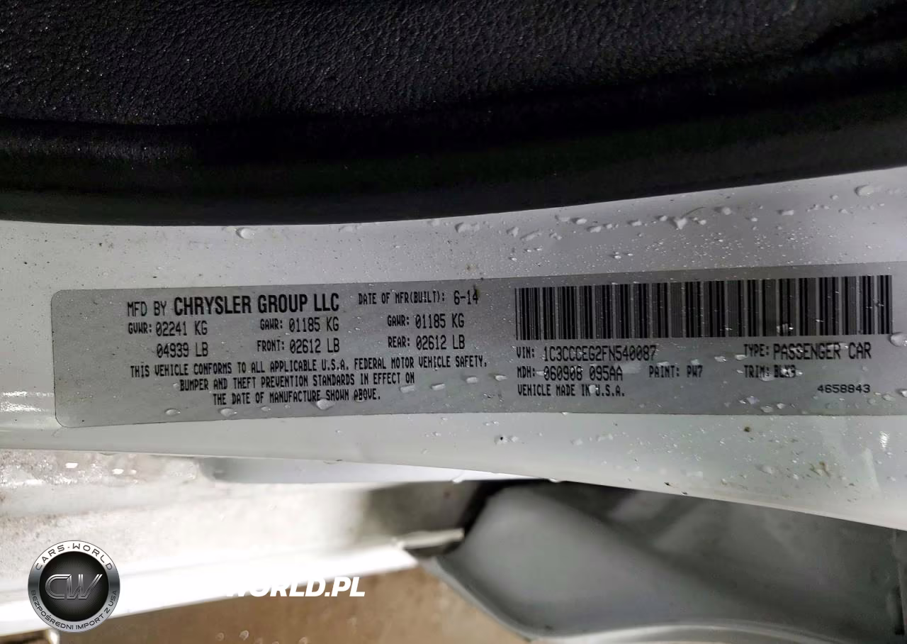 2015 Chrysler 200 C VIN:1C3CCCEG2FN540087 - 12