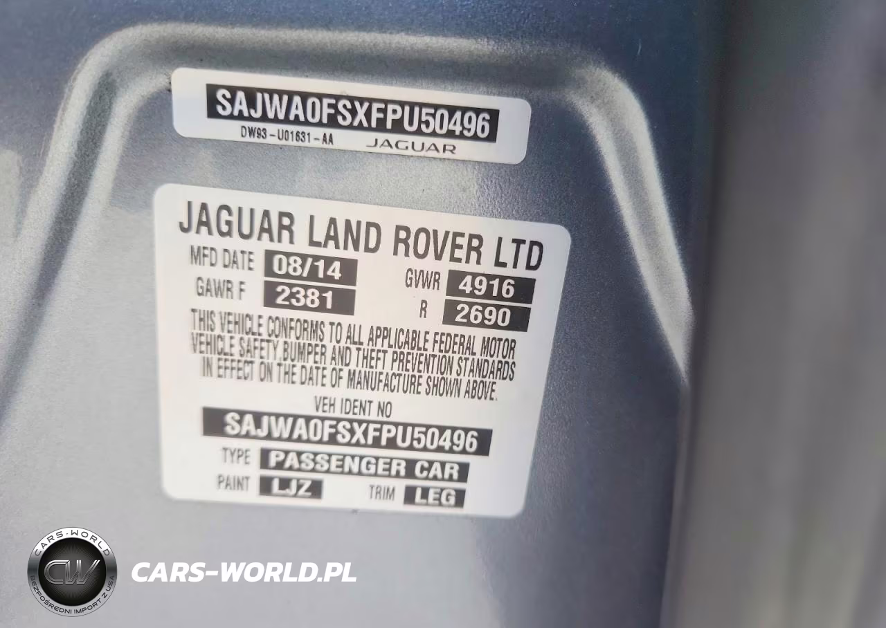 2015 Jaguar Xf 2.0T Premium VIN:SAJWA0FSXFPU50496 - 12