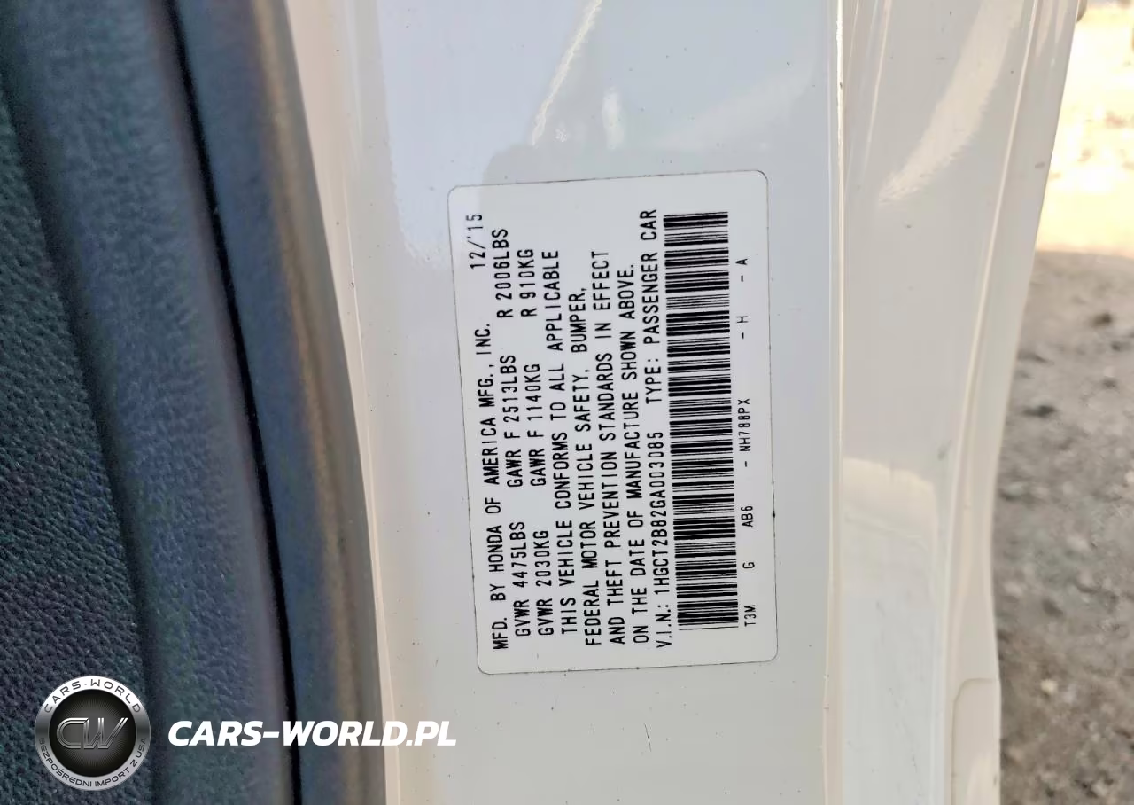 2016 Honda Accord Exl VIN:1HGCT2B82GA003085 - 12