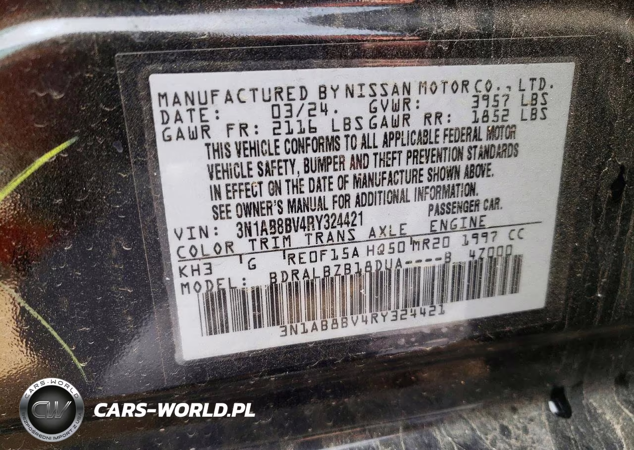 2024 Nissan Sentra S VIN:3N1AB8BV4RY324421 - 13