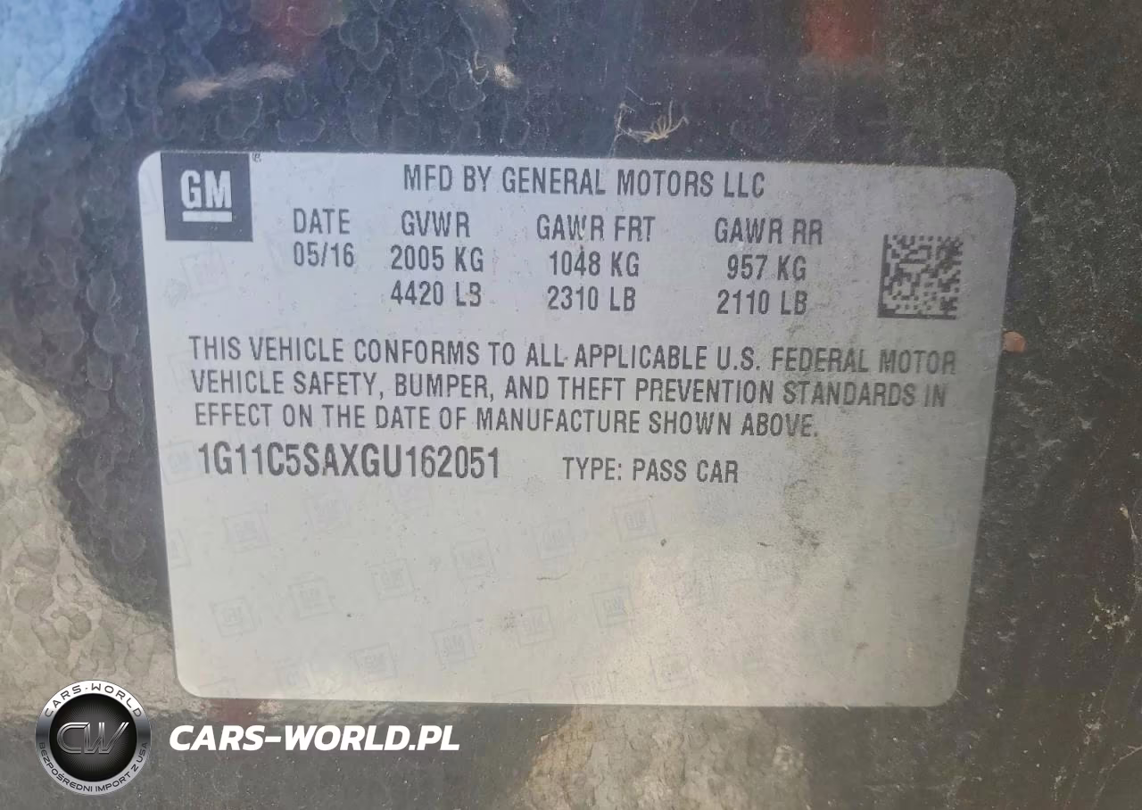 2016 Chevrolet Malibu Limited VIN:1G11C5SAXGU162051 - 13