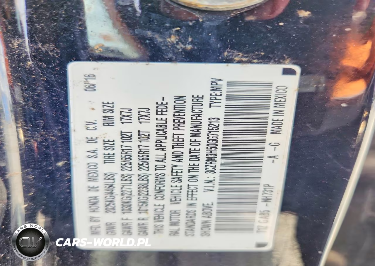 2016 Honda Cr-V Ex VIN:3CZRM3H50GG715213 - 13