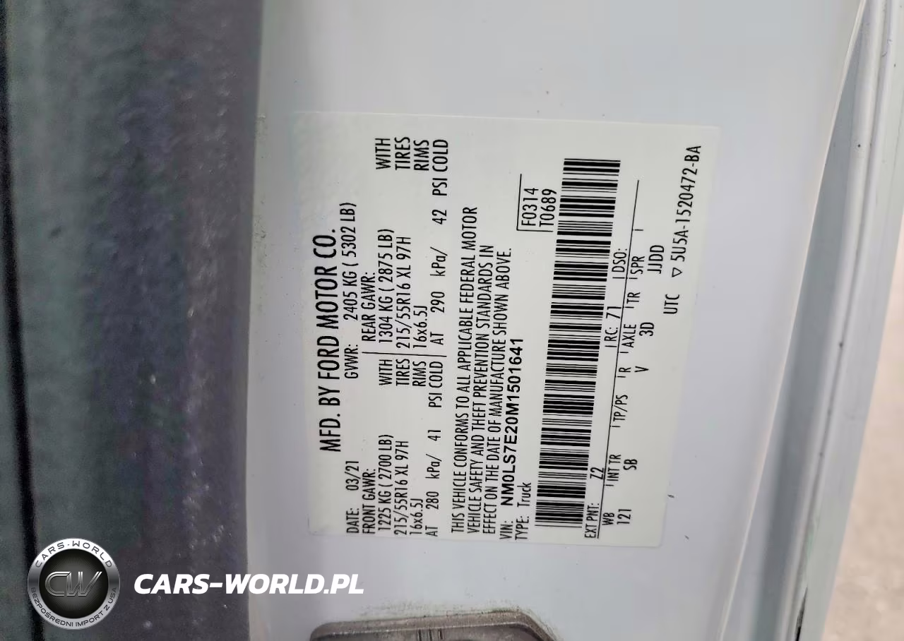 2021 Ford Transit Connect Xl VIN:NM0LS7E20M1501641 - 14