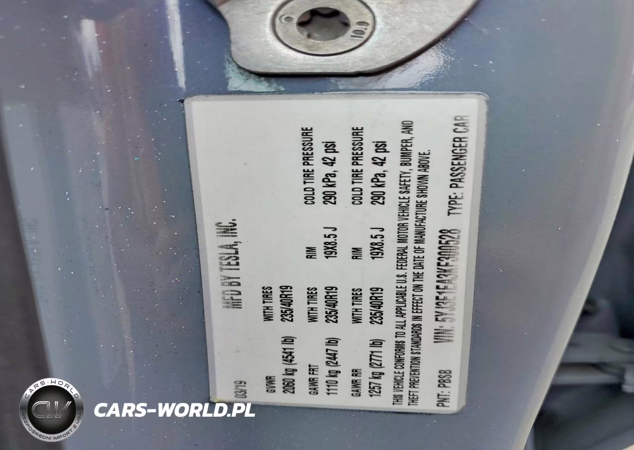 2019 Tesla Model 3 VIN:5YJ3E1EA3KF300528 - 12