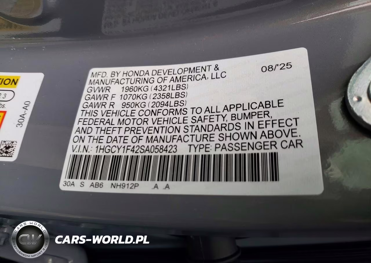 2025 Honda Accord Se VIN:1HGCY1F42SA058423 - 12