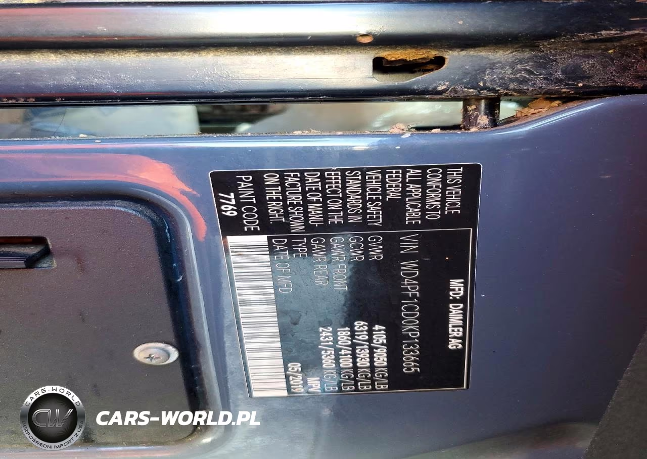 2019 Mercedes Benz Sprinter 2500 Delivery Van VIN:WD4PF1CD0KP133665 - 13