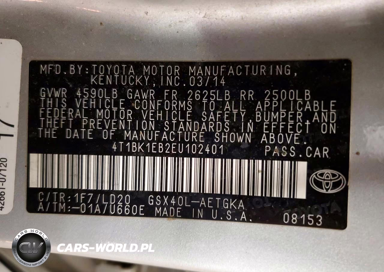 2014 Toyota Avalon Xle VIN:4T1BK1EB2EU102401 - 12