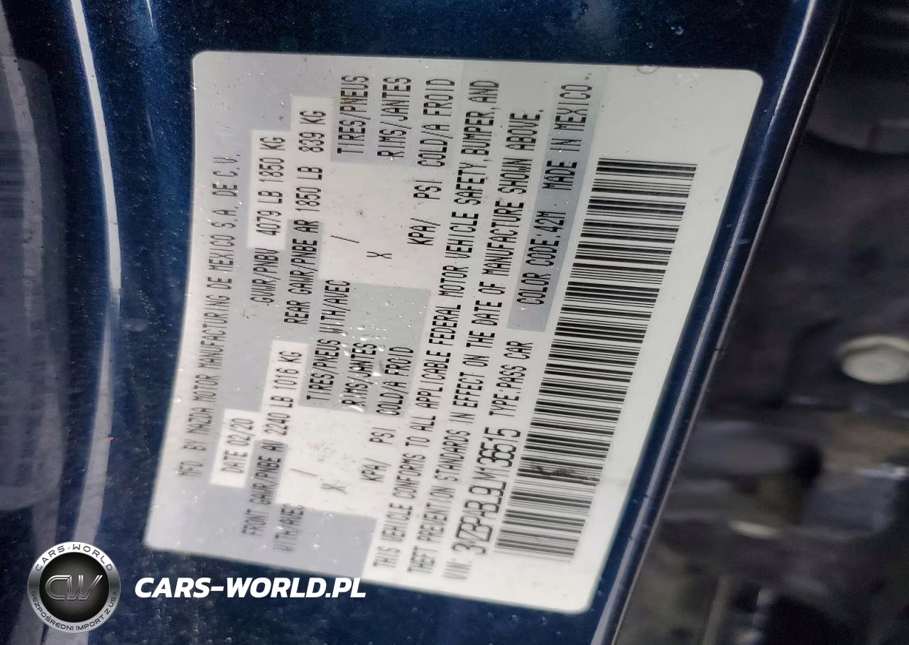 2020 Mazda 3 VIN:3MZBPABL9LM136515 - 13
