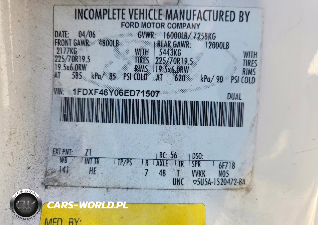 2006 Ford F450 Super Duty VIN:1FDXF46Y06ED71507 - 12