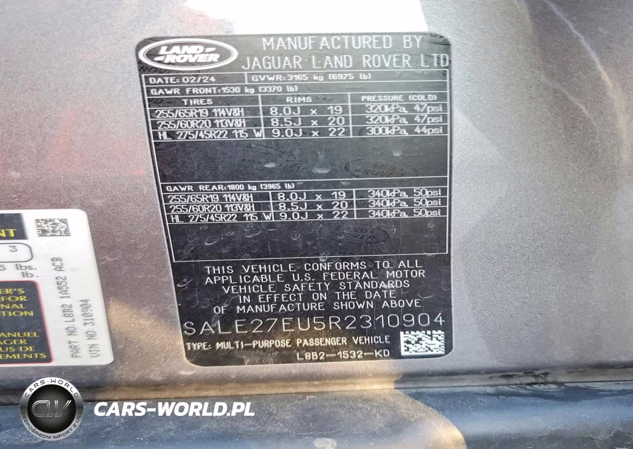 2024 Land Rover Defender 110 X-Dynamic Se VIN:SALE27EU5R2310904 - 14