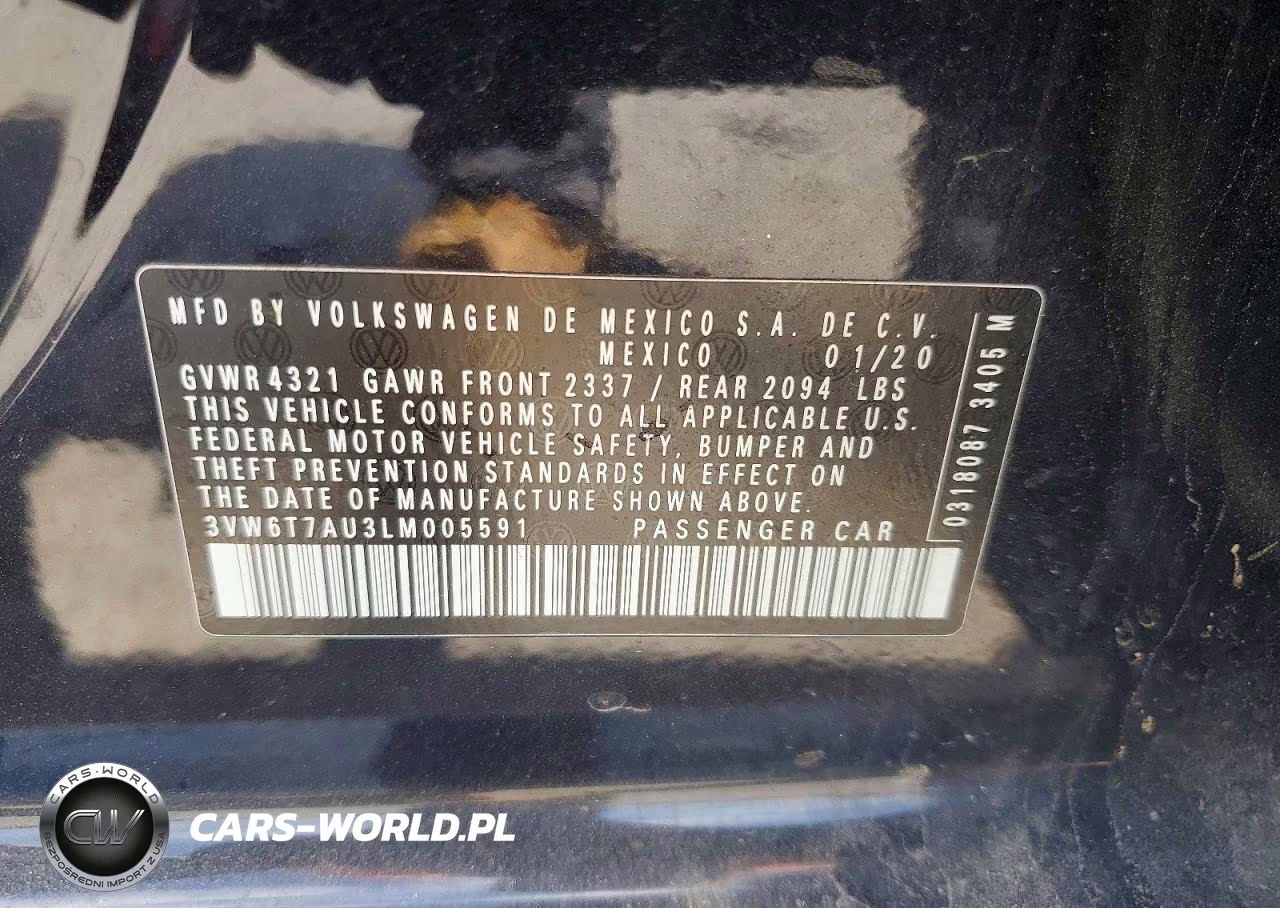 2020 Volkswagen Gti S VIN:3VW6T7AU3LM005591 - 12