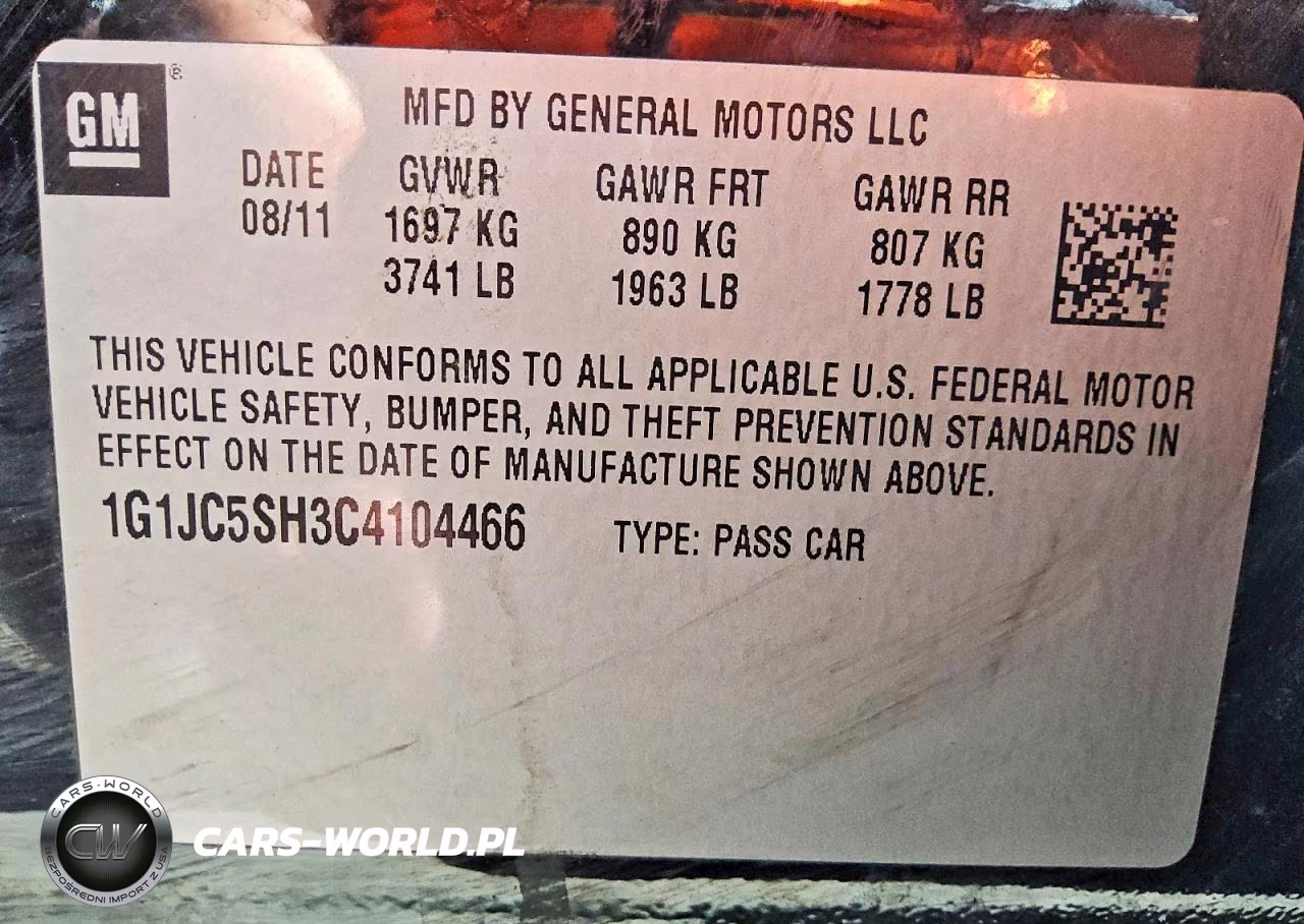 2012 Chevrolet Sonic Lt VIN:1G1JC5SH3C4104466 - 12