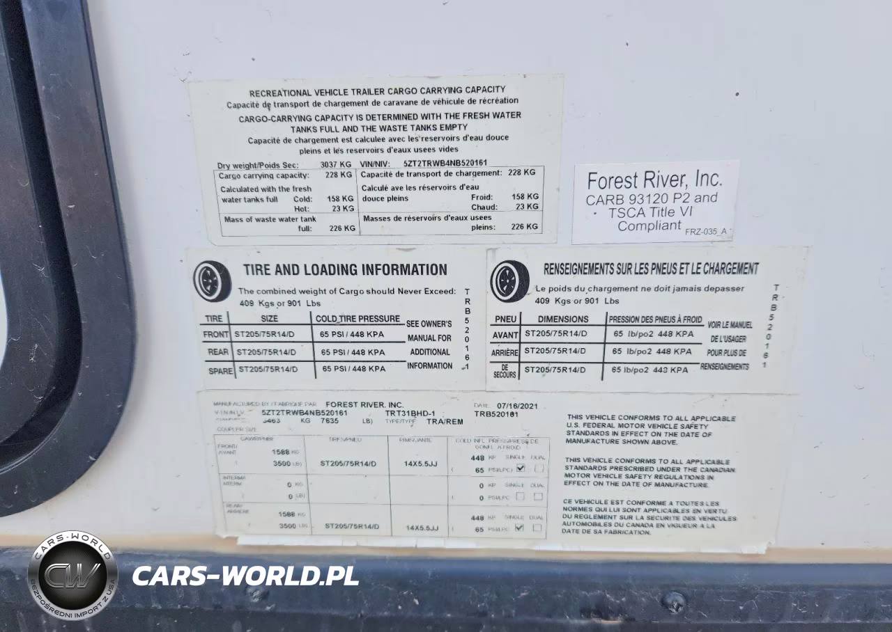 2022 Forest River Tracer Camper VIN:5ZT2TRWB4NB520161 - 10
