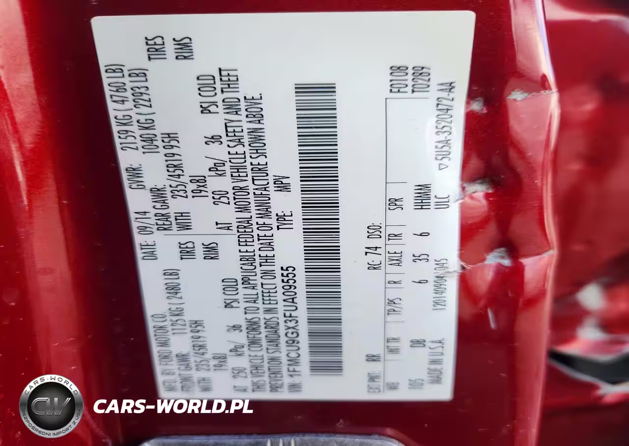 2015 Ford Escape Se VIN:1FMCU9GX3FUA09555 - 12