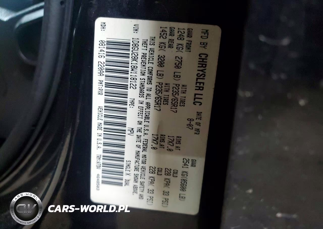 2008 Dodge Nitro Sxt VIN:1D8GU28K18W118122 - 13