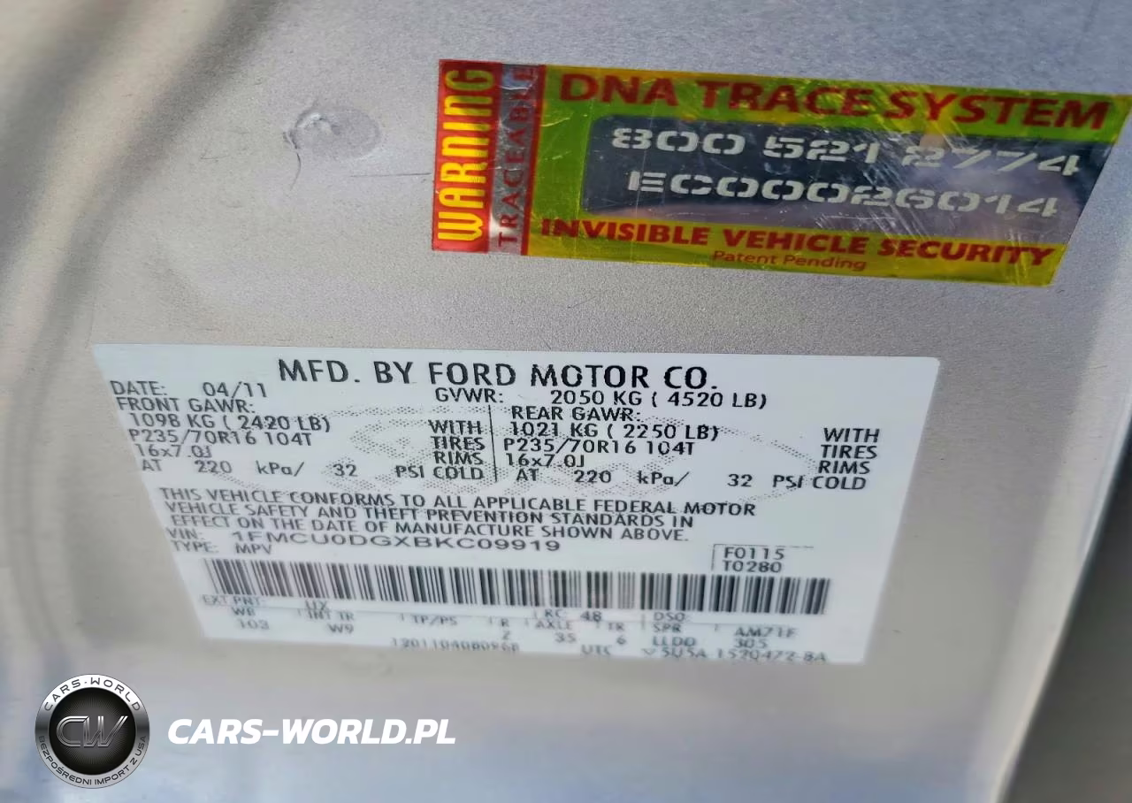 2011 Ford Escape Xlt VIN:1FMCU0DGXBKC09919 - 13