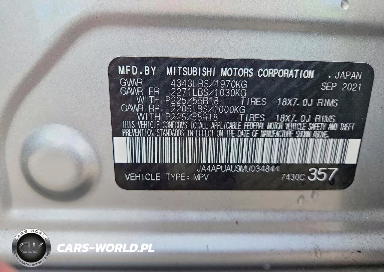 2021 Mitsubishi Outlander Sport Es VIN:JA4APUAU9MU034844 - 13