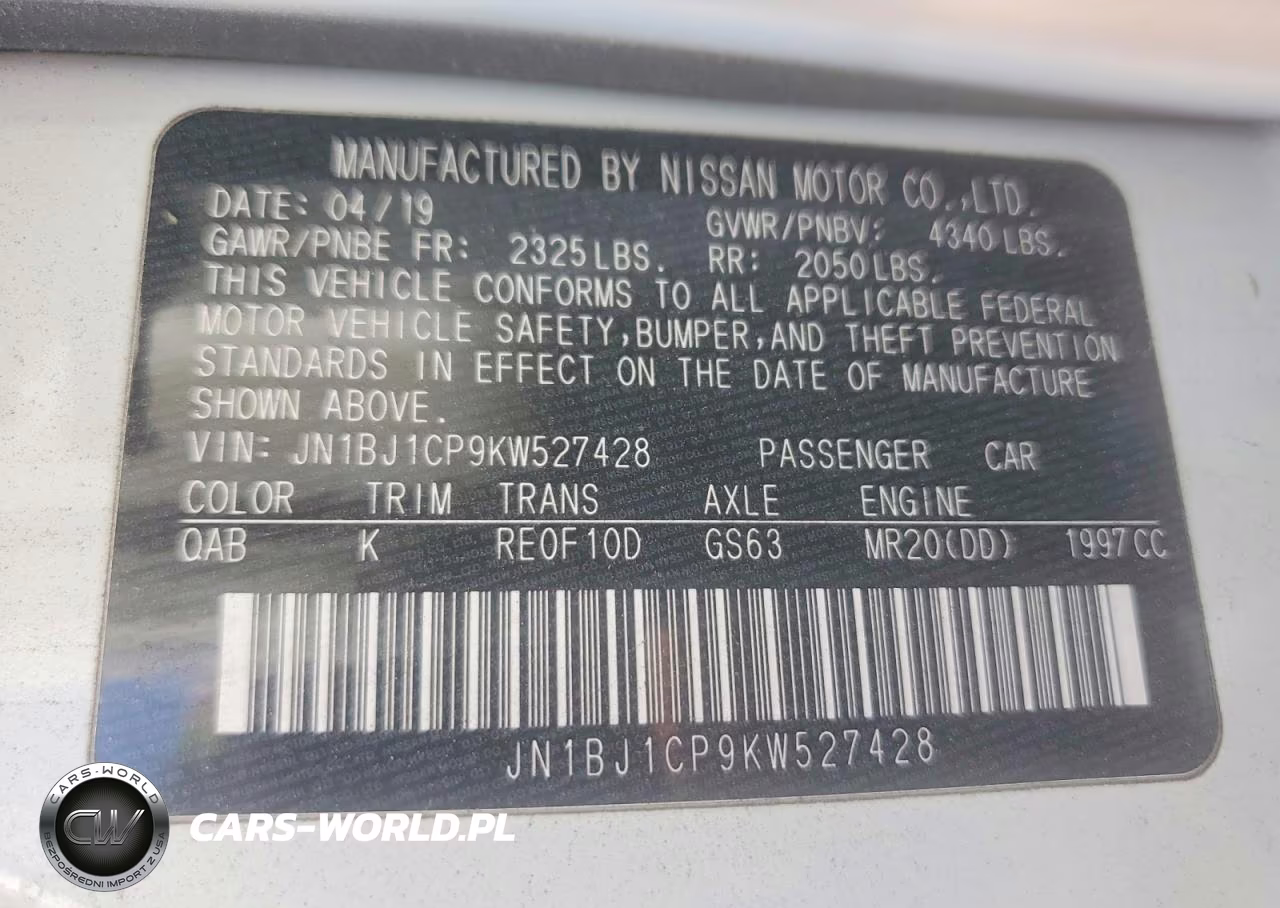 2019 Nissan Rogue Sport Sl VIN:JN1BJ1CP9KW527428 - 13