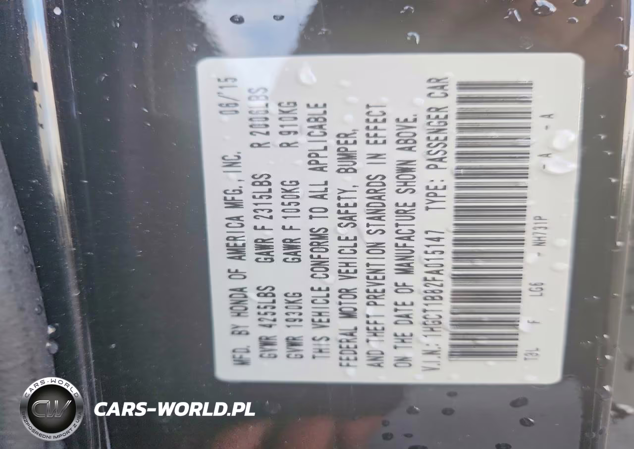 2015 Honda Accord Exl VIN:1HGCT1B82FA015147 - 12