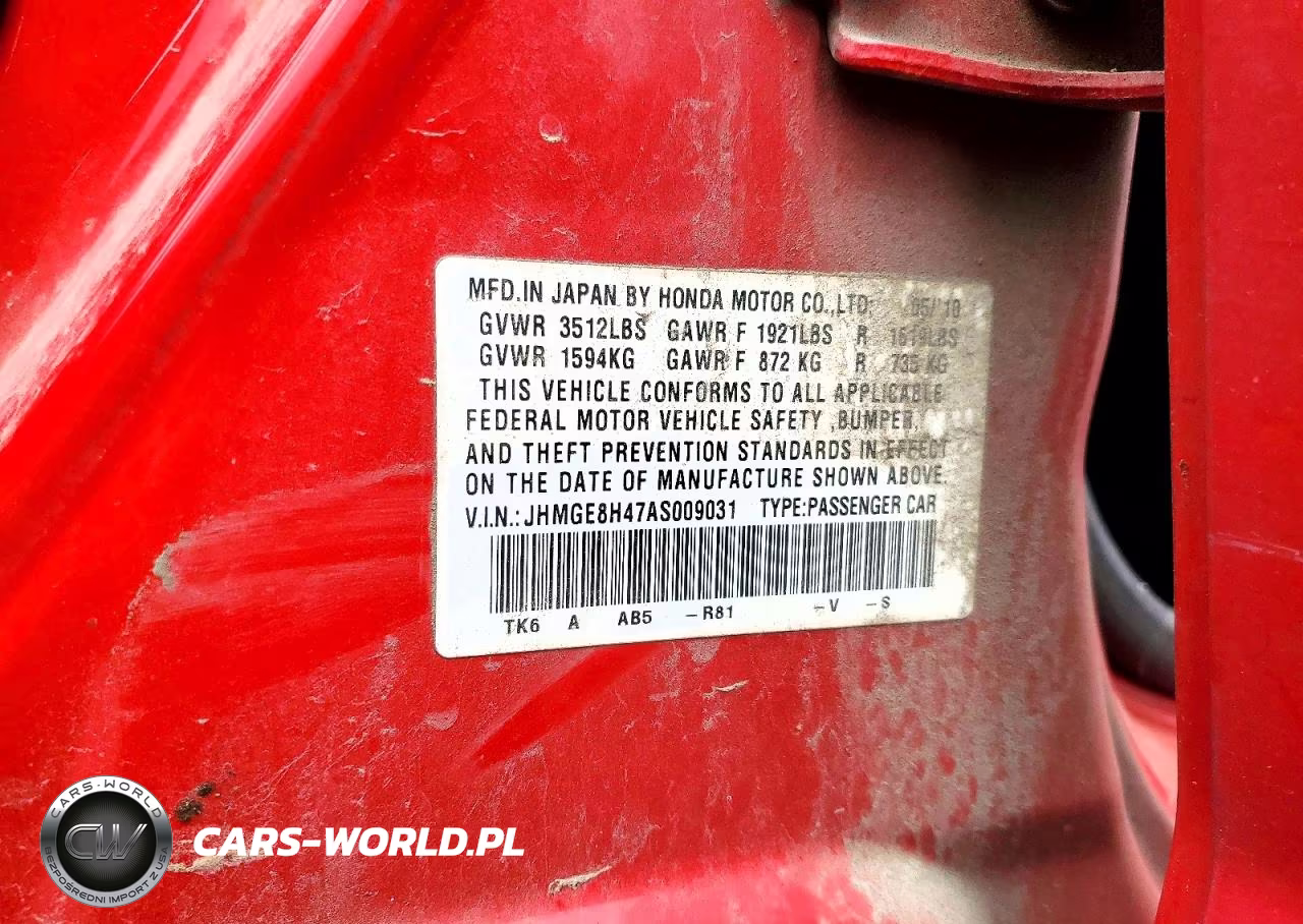 2010 Honda Fit Sport VIN:JHMGE8H47AS009031 - 13