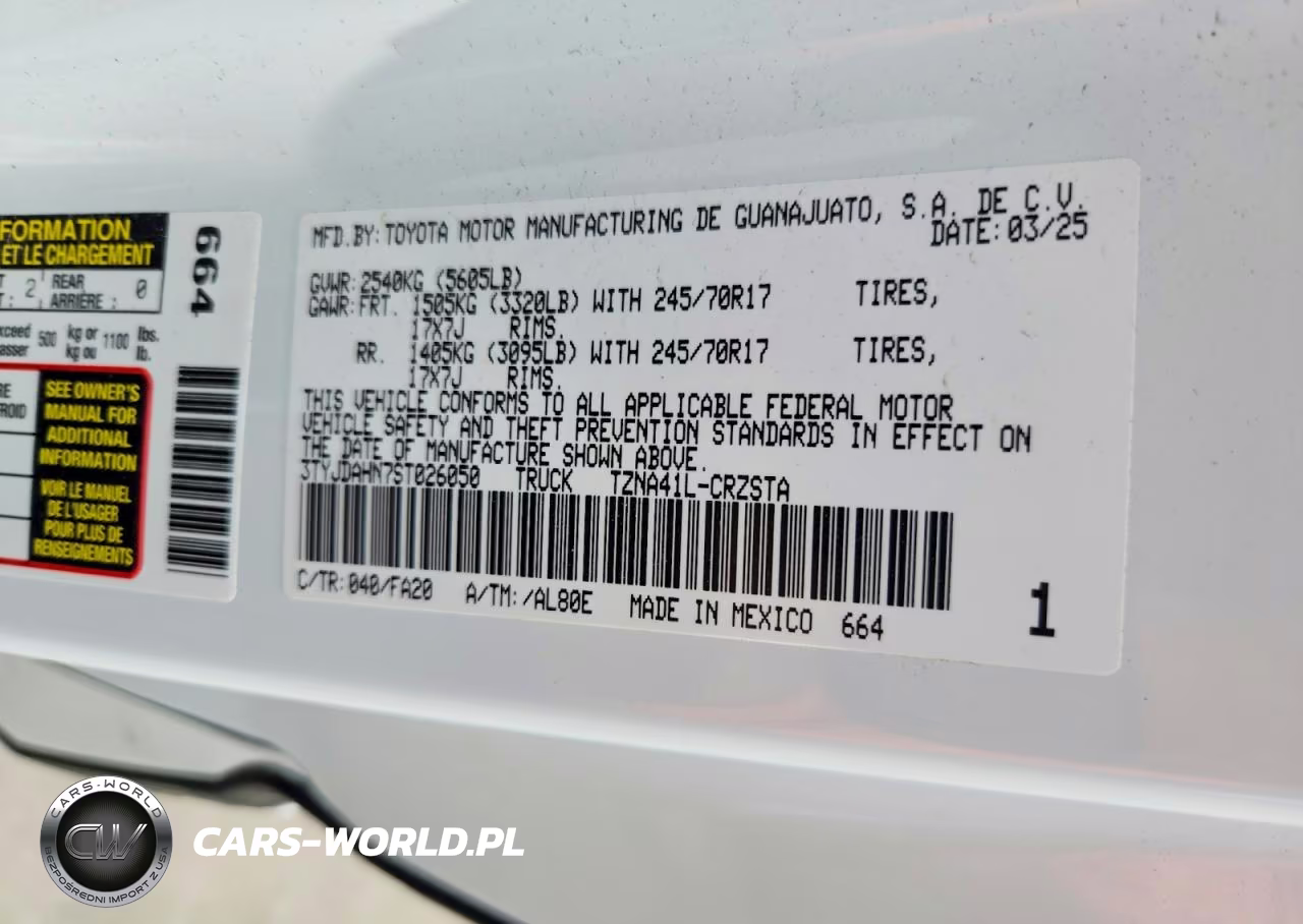 2025 Toyota Tacoma Sr VIN:3TYJDAHN7ST026050 - 12