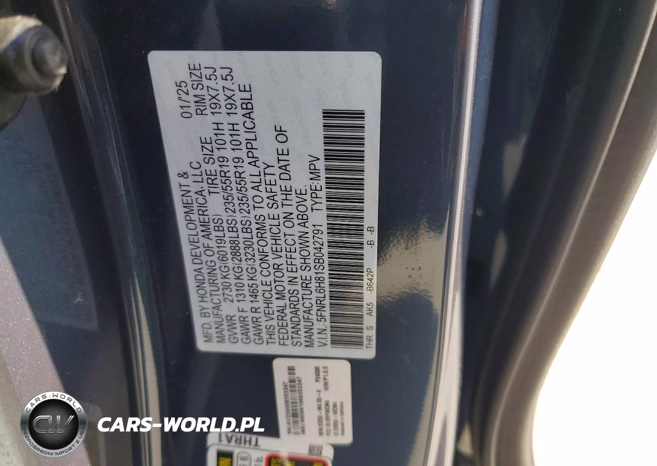 2025 Honda Odyssey Touring VIN:5FNRL6H81SB042791 - 13