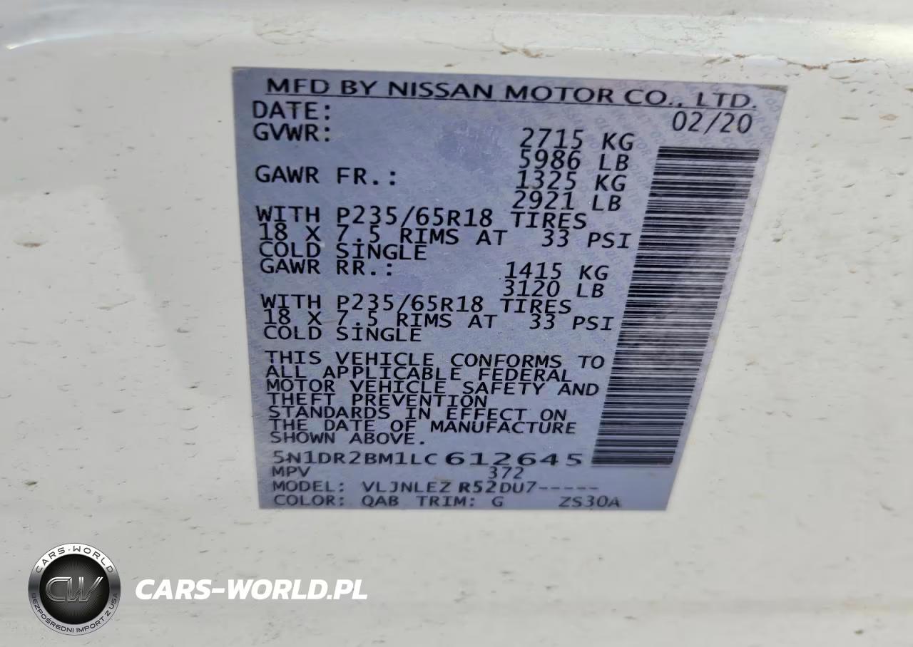 2020 Nissan Pathfinder Sv VIN:5N1DR2BM1LC612645 - 14