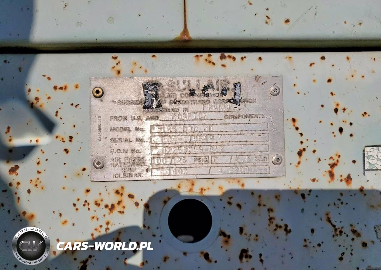 1996 Sullair 185 Dpo Jd Air Compressor VIN:00000000E04118949 - 10