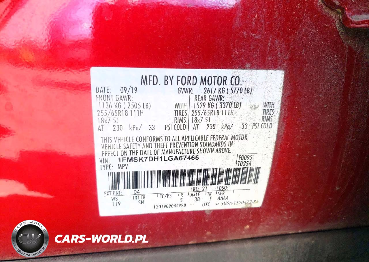 2020 Ford Explorer Xlt VIN:1FMSK7DH1LGA67466 - 13