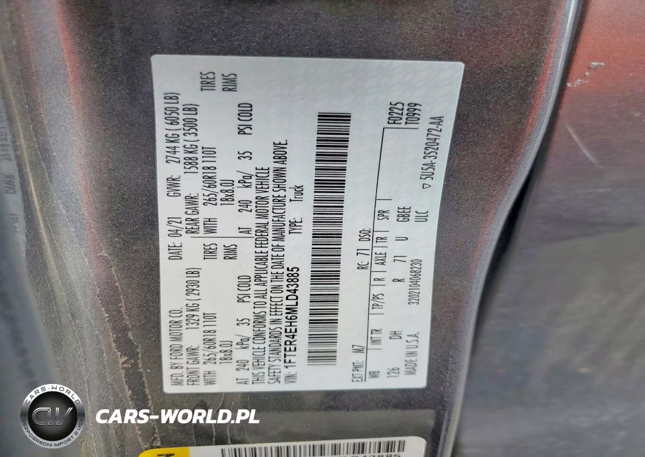 2021 Ford Ranger Xl VIN:1FTER4EH6MLD43885 - 13