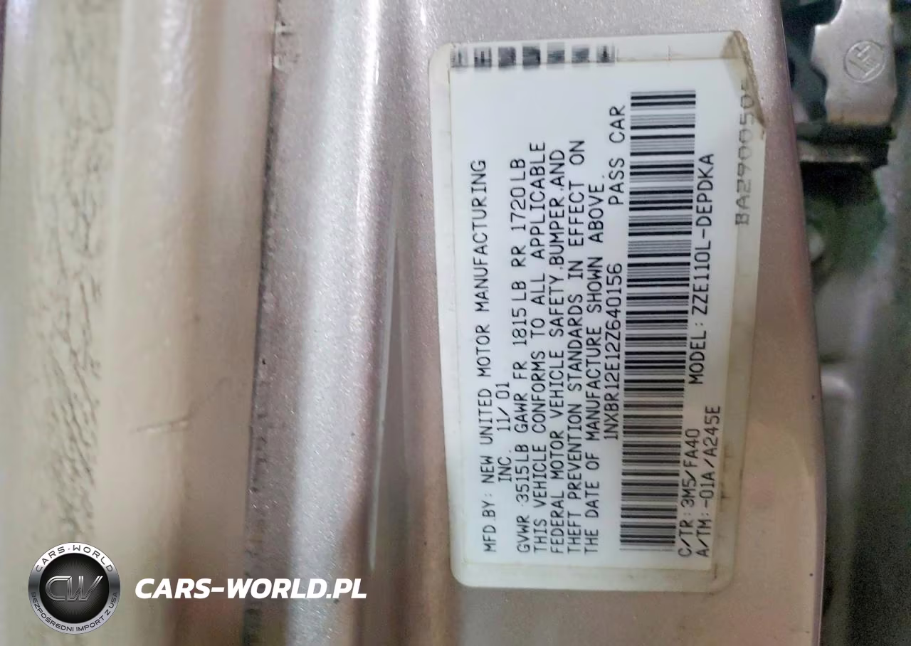 2002 Toyota Corolla Le VIN:1NXBR12E12Z640156 - 12