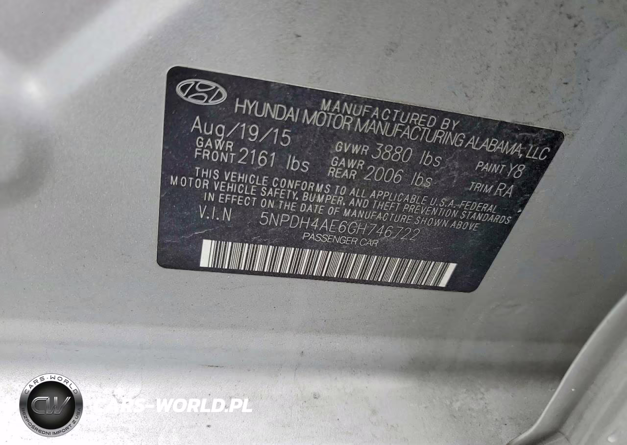 2016 Hyundai Elantra Se VIN:5NPDH4AE6GH746722 - 12