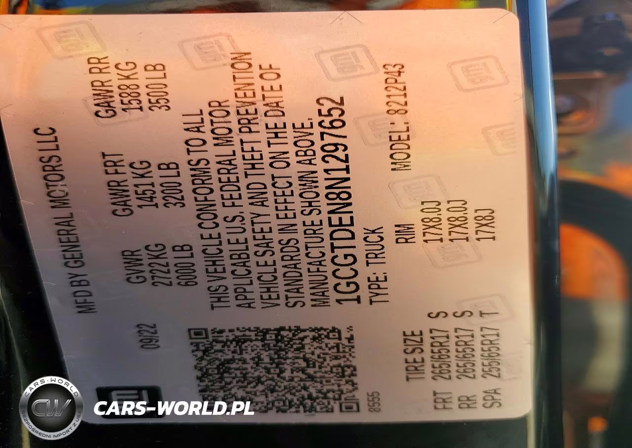 2022 Chevrolet Colorado Z71 VIN:1GCGTDEN8N1297652 - 13