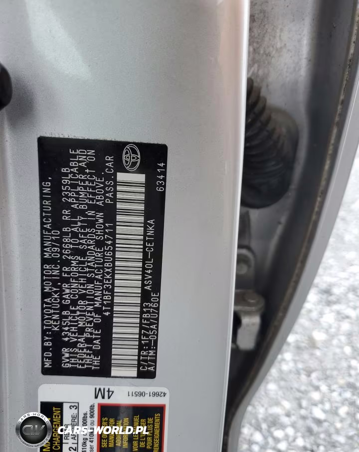 2011 Toyota Camry Base VIN:4T1BF3EKXBU654711 - 12