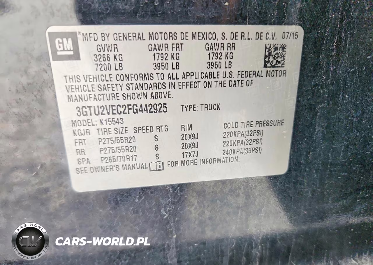 2015 GMC Sierra VIN:3GTU2VEC2FG442925 - 12