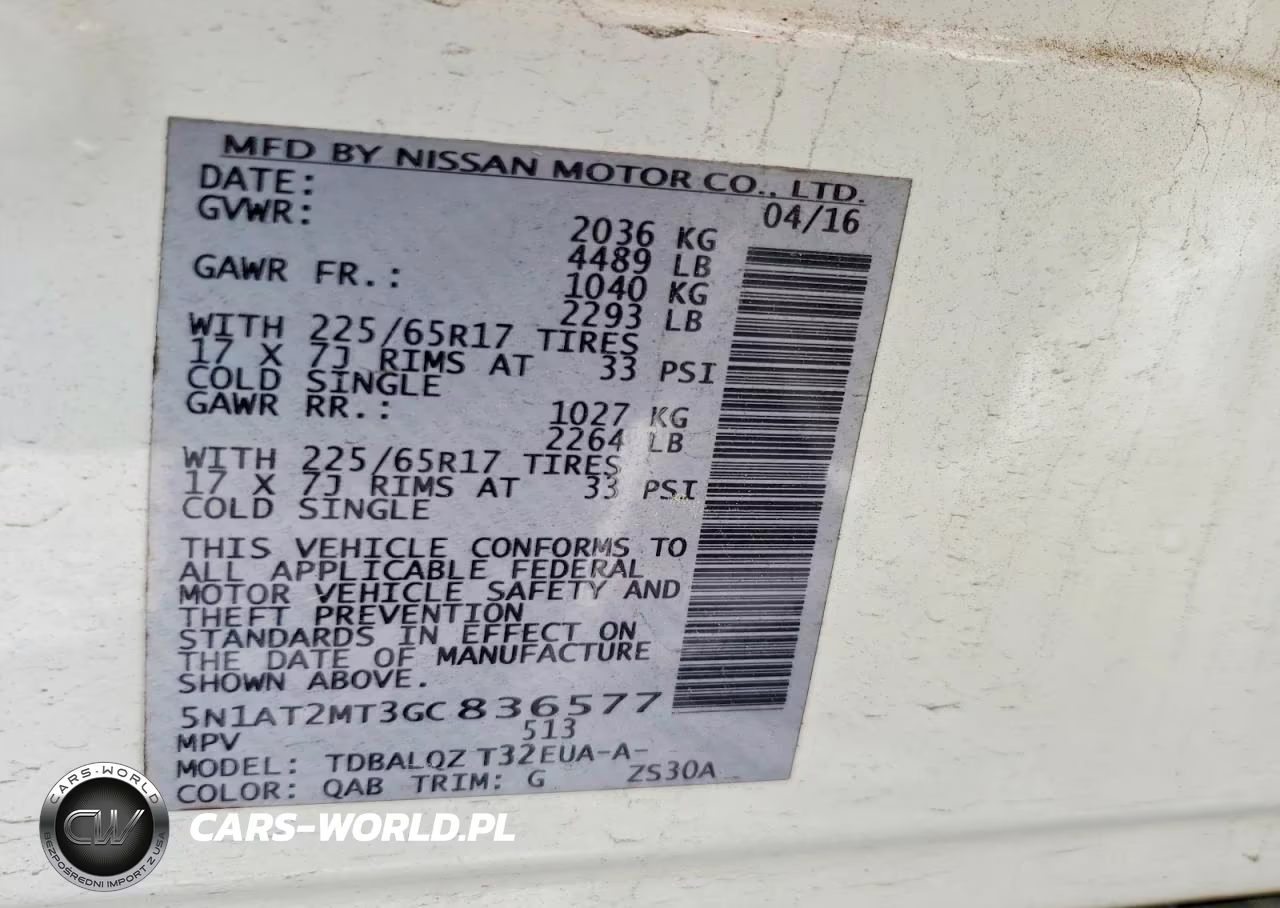 2016 Nissan Rogue Sv VIN:5N1AT2MT3GC836577 - 12