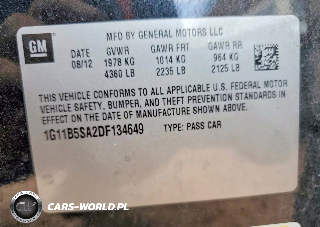 2013 Chevrolet Malibu Ls VIN:1G11B5SA2DF134649 - 12