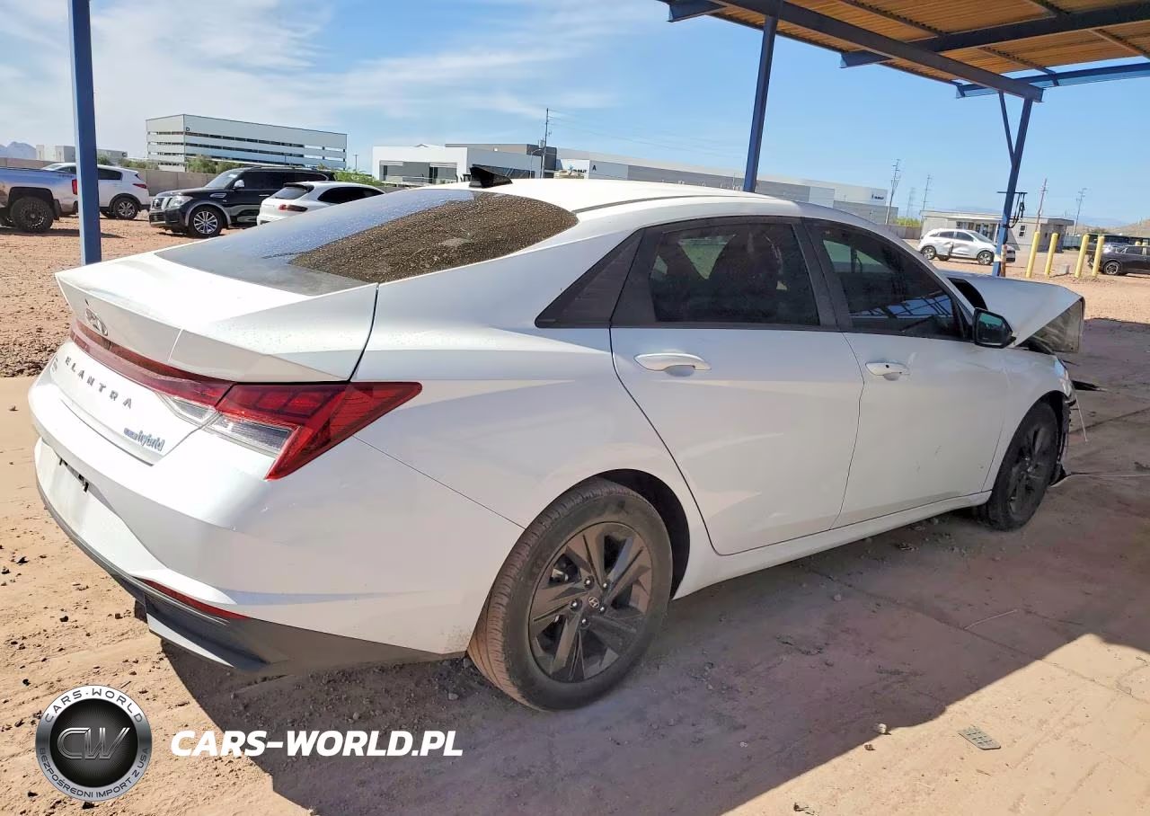 2021 Hyundai Elantra Hybrid Blue VIN:KMHLM4AJXMU012201 - 3