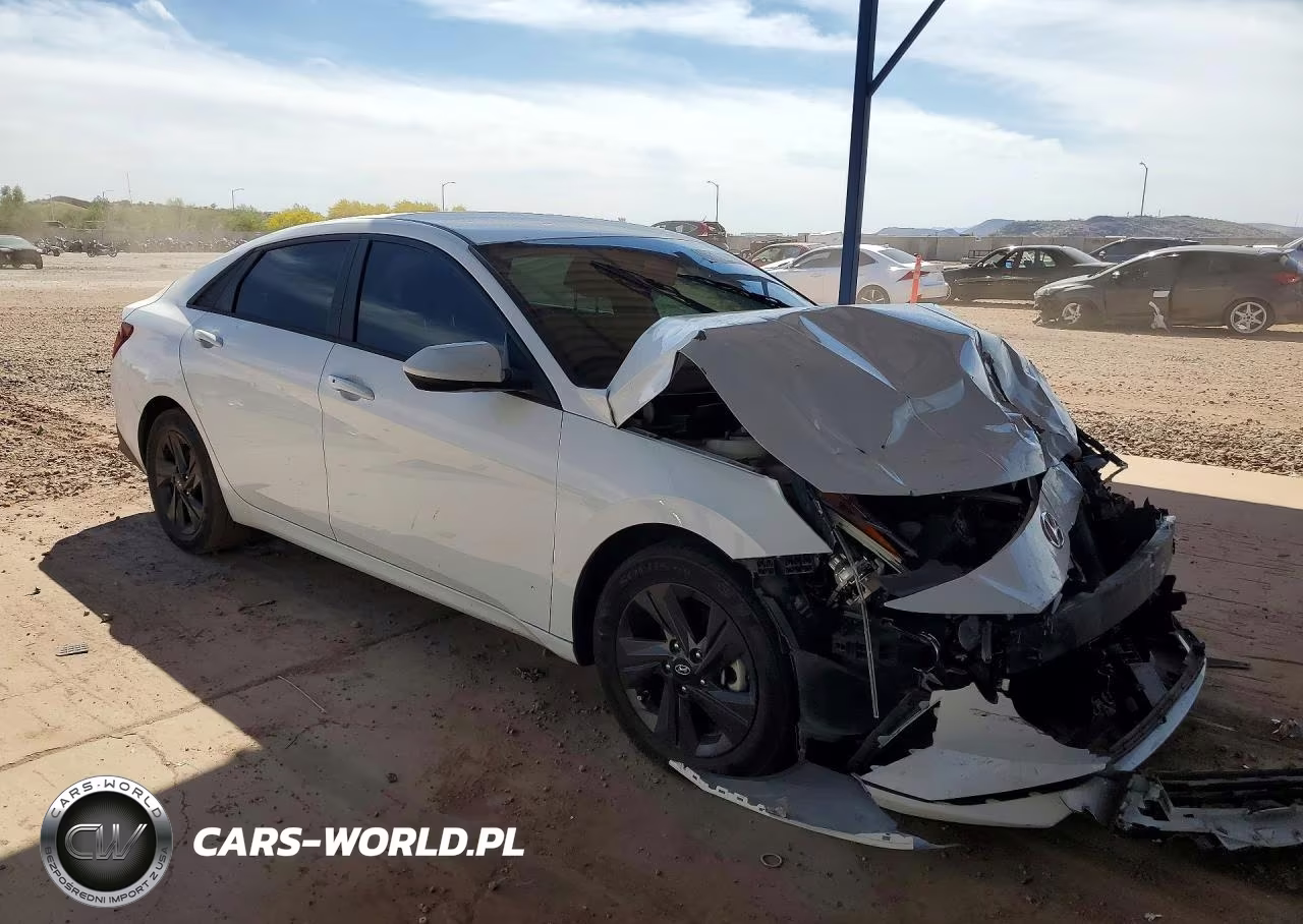 2021 Hyundai Elantra Hybrid Blue VIN:KMHLM4AJXMU012201 - 4