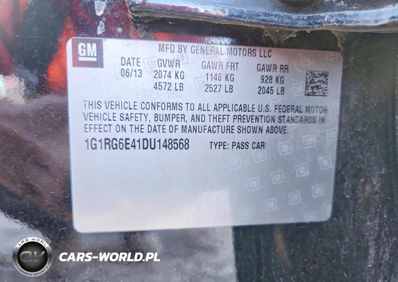 2013 Chevrolet Volt VIN:1G1RG6E41DU148568 - 12
