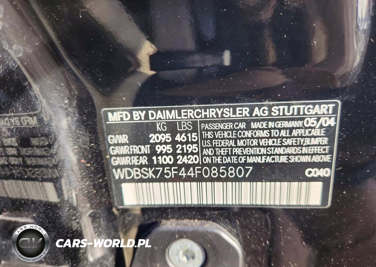 2004 Mercedes-Benz Sl 500 VIN:WDBSK75F44F085807 - 12