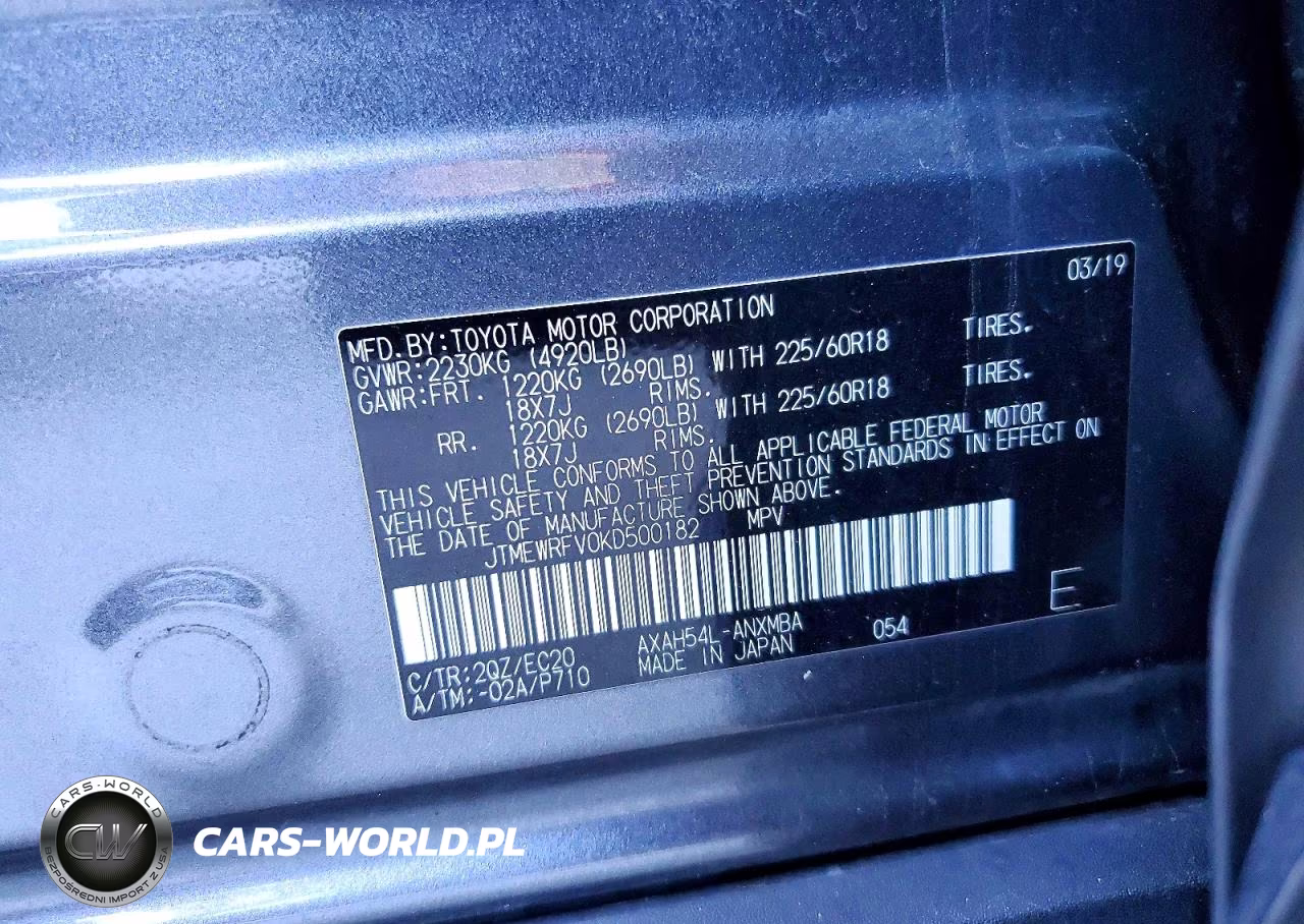 2019 Toyota Rav4 Hybrid Xse VIN:JTMEWRFV0KD500182 - 14