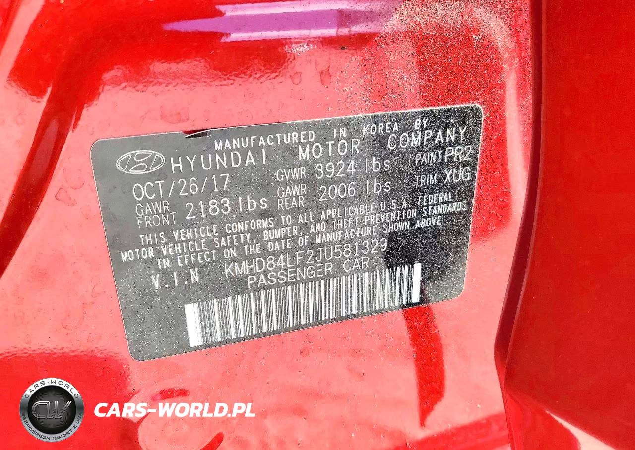 2018 Hyundai Elantra Limited VIN:KMHD84LF2JU581329 - 13
