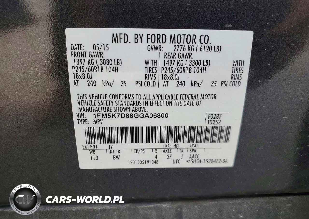 2016 Ford Explorer Xlt VIN:1FM5K7D88GGA06800 - 13