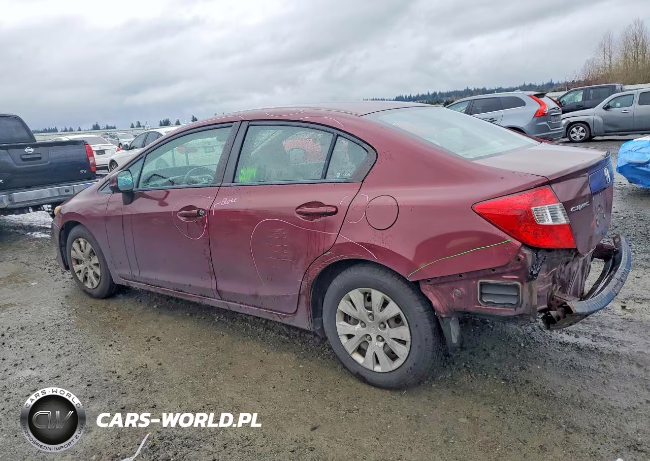 2012 Honda Civic Lx VIN:2HGFB2F53CH538261 - 2