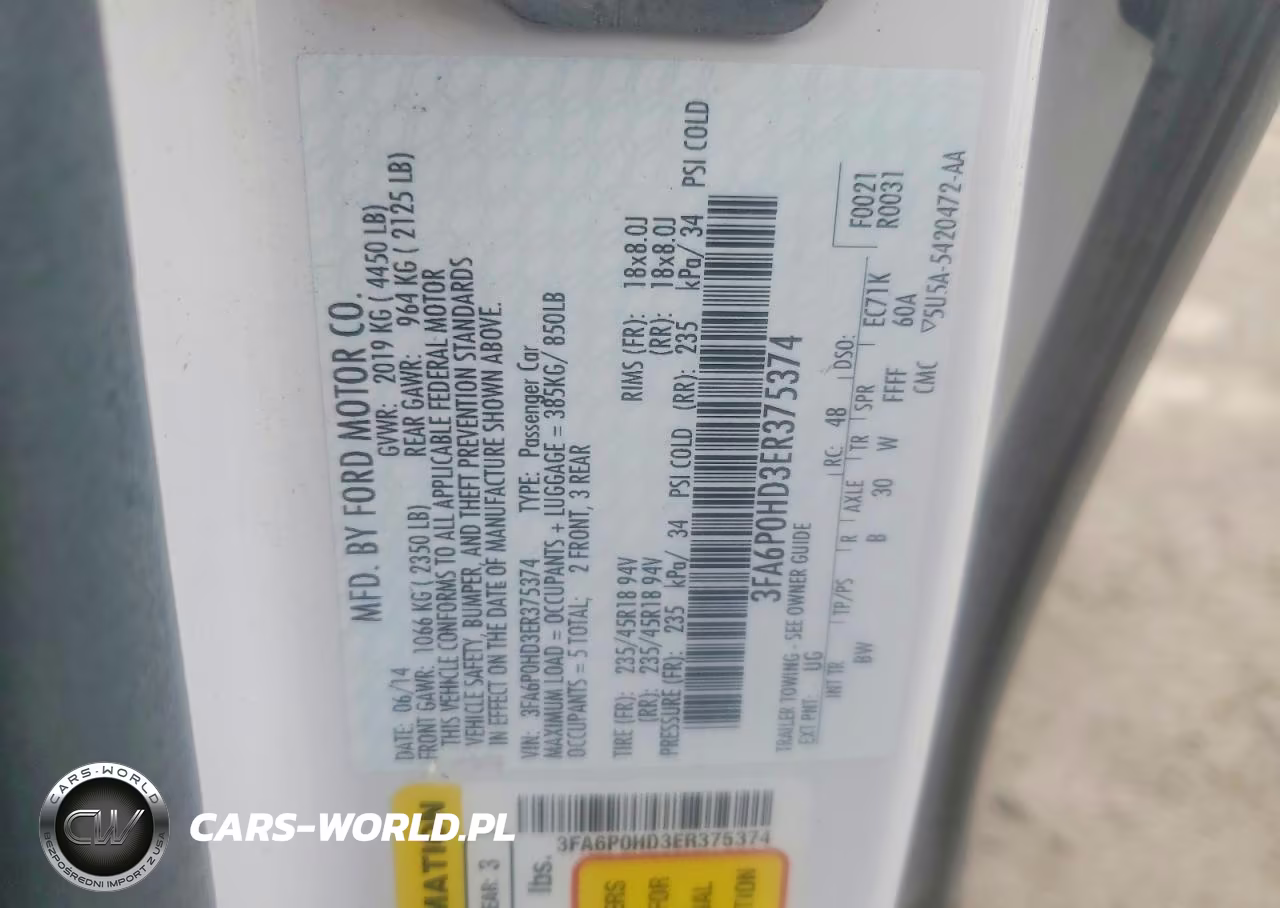 2014 Ford Fusion Se VIN:3FA6P0HD3ER375374 - 12