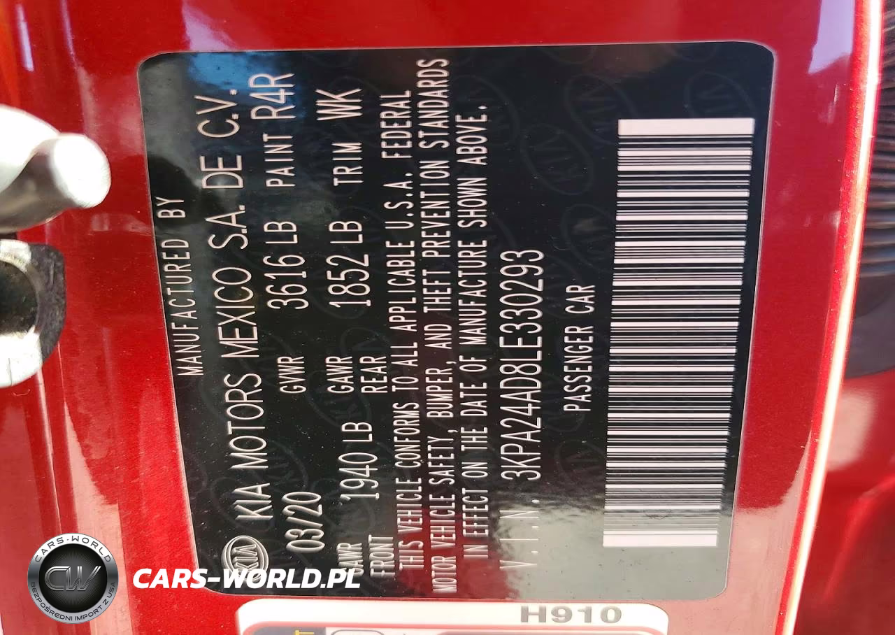 2020 Kia Rio S VIN:3KPA24AD8LE330293 - 12