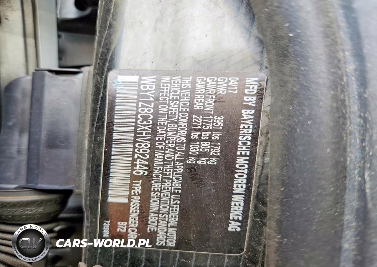 2017 BMW I3 Rex VIN:WBY1Z8C3XHV892446 - 12